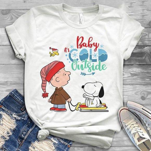 Baby It’S Cold Outside Snoopy Shirt - Picture 1 of 4